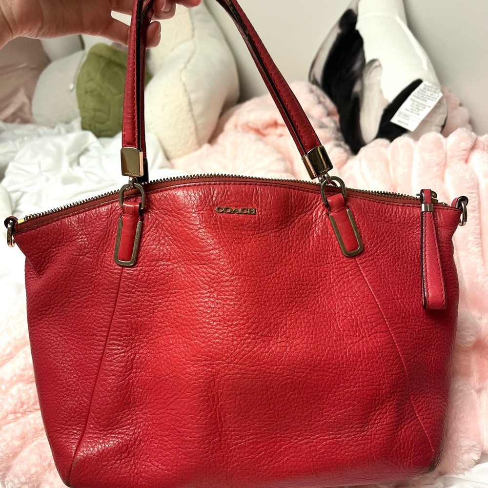 Coach pink Leather Tote Bag vintage